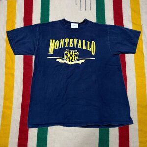 Montevallo Shirt Mens XL University Alabama College 90s Blue Cotton Vintage